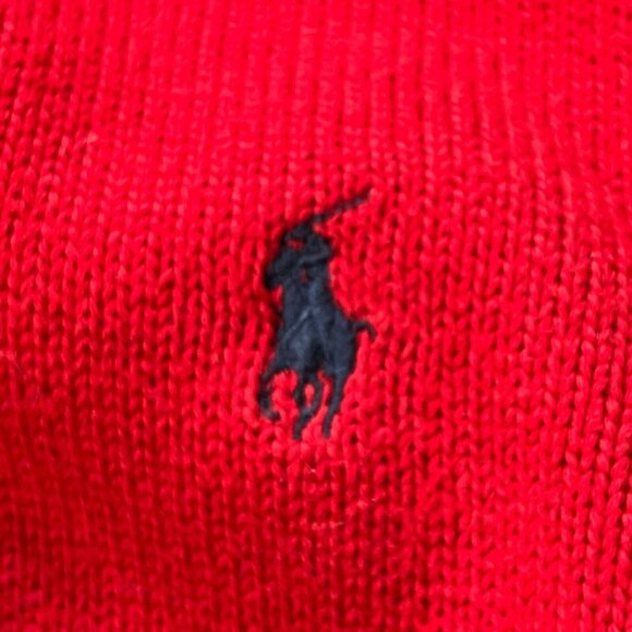Polo Ralph Lauren 1/4 Zip Sweater Mens Xxl Red Long Sleeve Office Casual - Picture 4 of 8